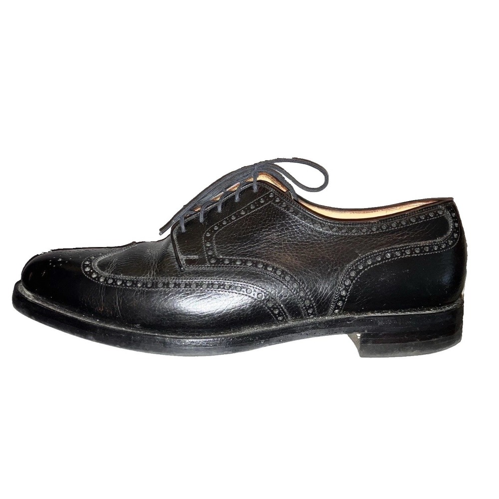 Peal Co x Brooks Brothers Oxford Leather Wingtips Dress Shoes 12D Black England